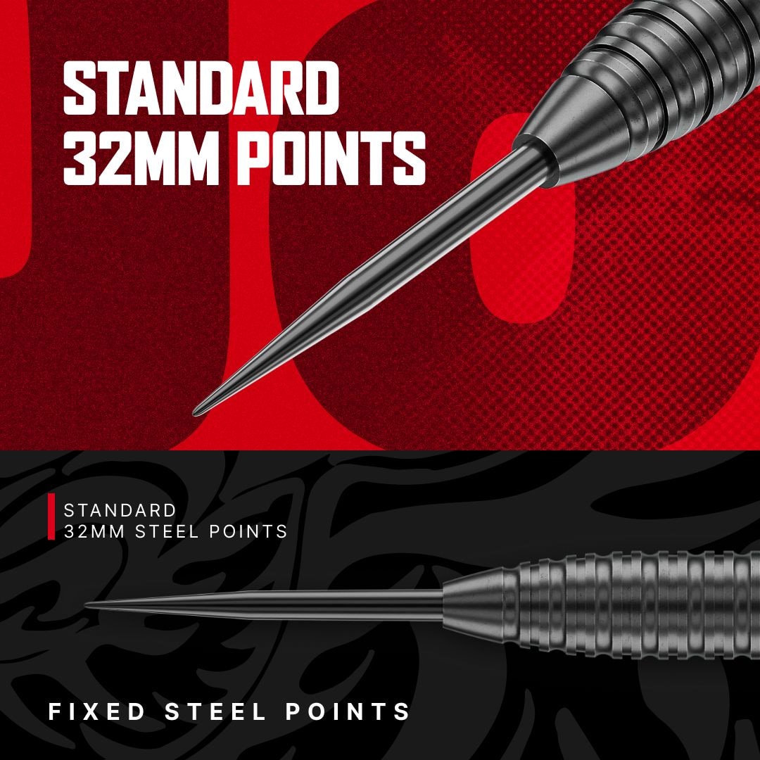 Ocelové šipky Red Dragon Jonny Clayton Core Brass - 21g Gezeigt werden die Red Dragon Jonny Clayton Core Brass Steeldarts - 21g. Die Darts sind mit roten Flights ausgestattet.