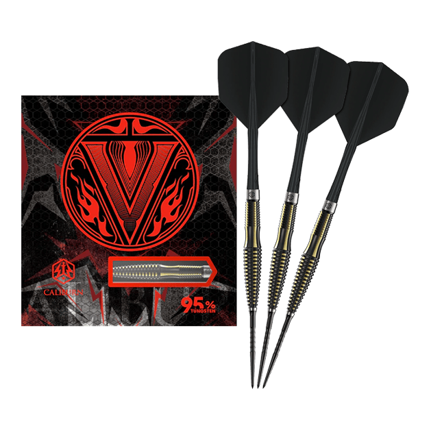 Hier ist das Produkt Caliburn V-Series V1 Steeldarts zu sehen. Sie bieten eine zuverlässige Leistung beim Dartspiel.
