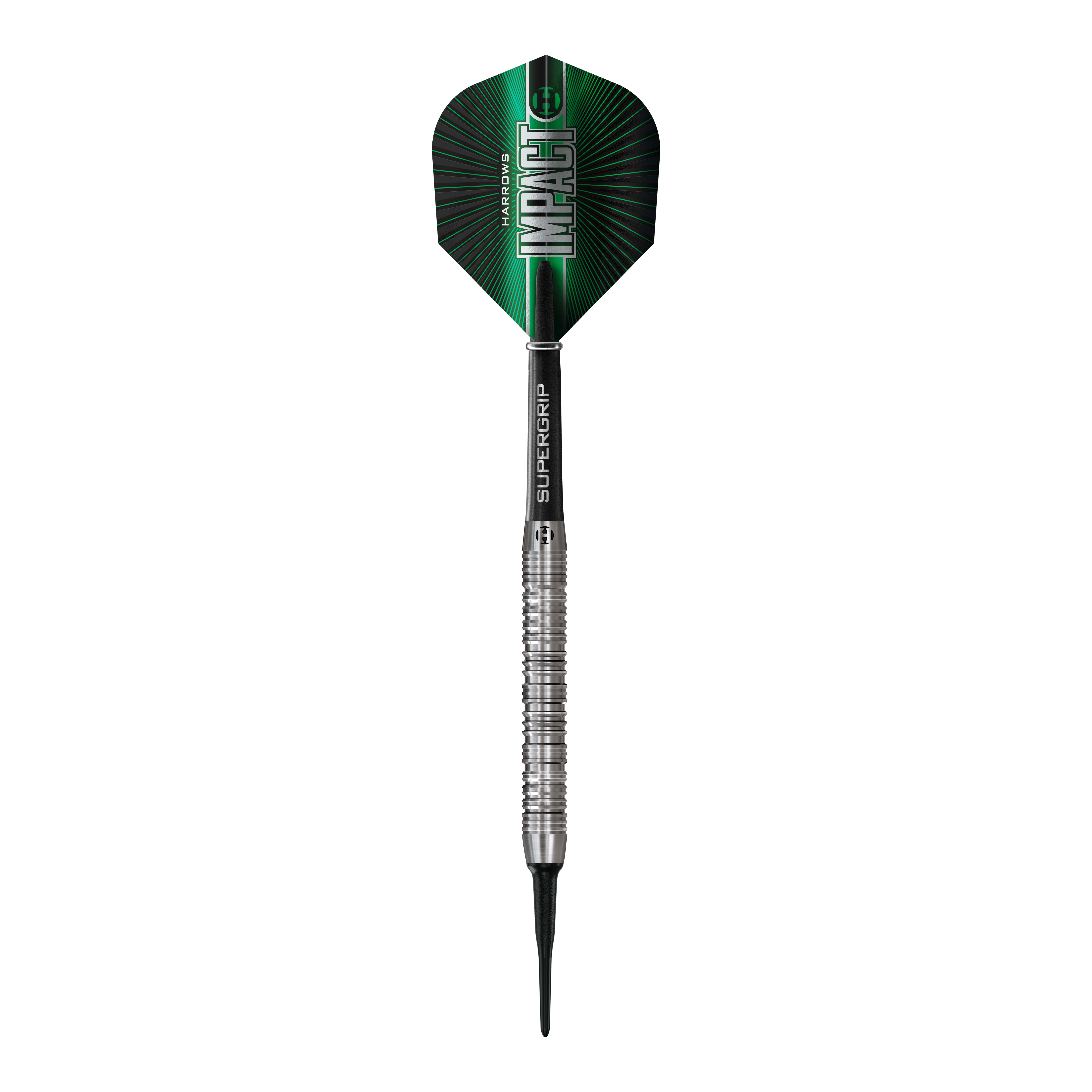 Měkké šipky Harrows Impact Harrows Impact Softdarts sind auf diesem Bild abgebildet. Die Softdarts sind in Nahaufnahme zu sehen.