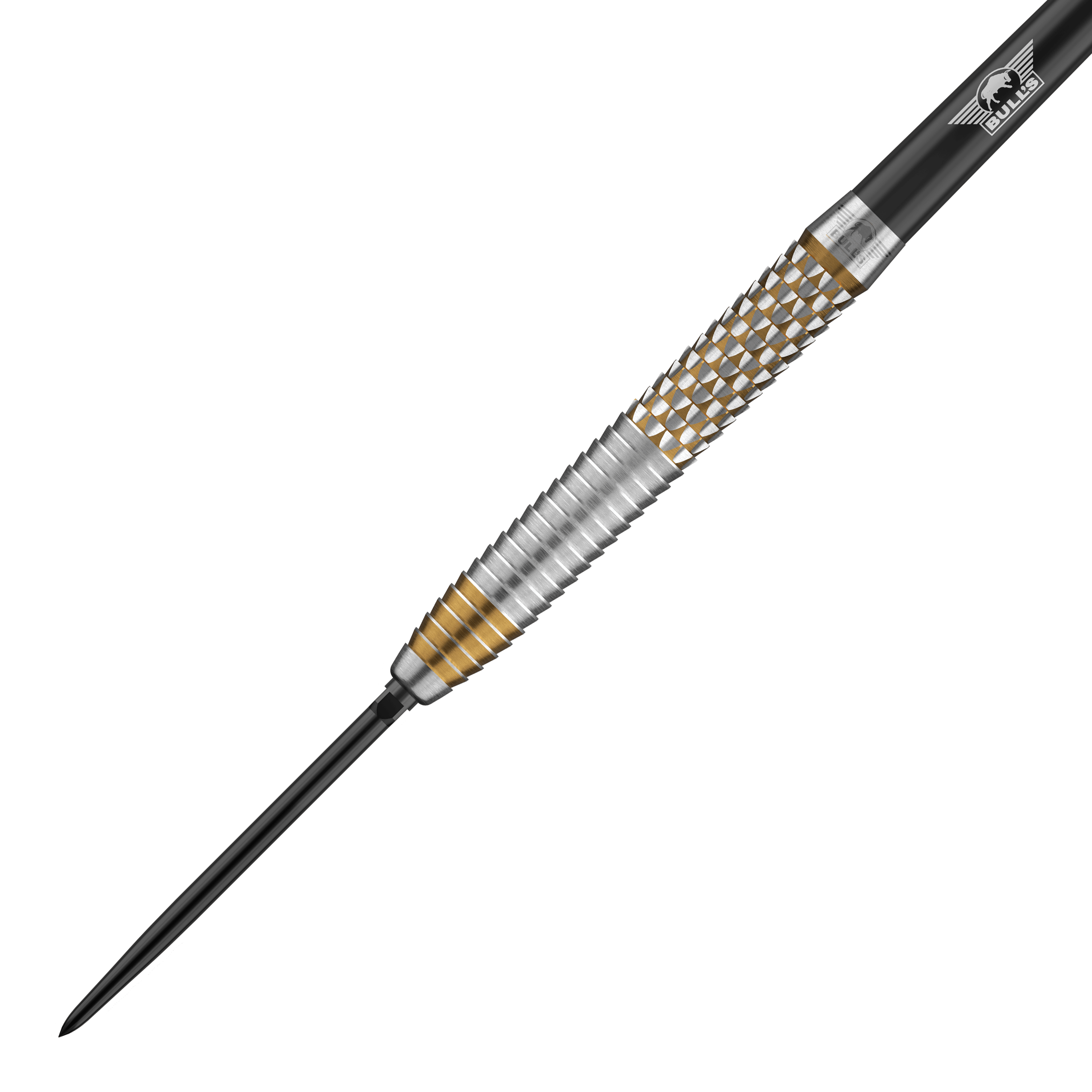 Ocelové šipky Bulls NL Vintage Shark Convertible Points Das Bild zeigt die Bulls NL Vintago Shark Convertible Points Steeldarts. Es handelt sich um ein hochwertiges Dartprodukt mit besonderen Spitzen.