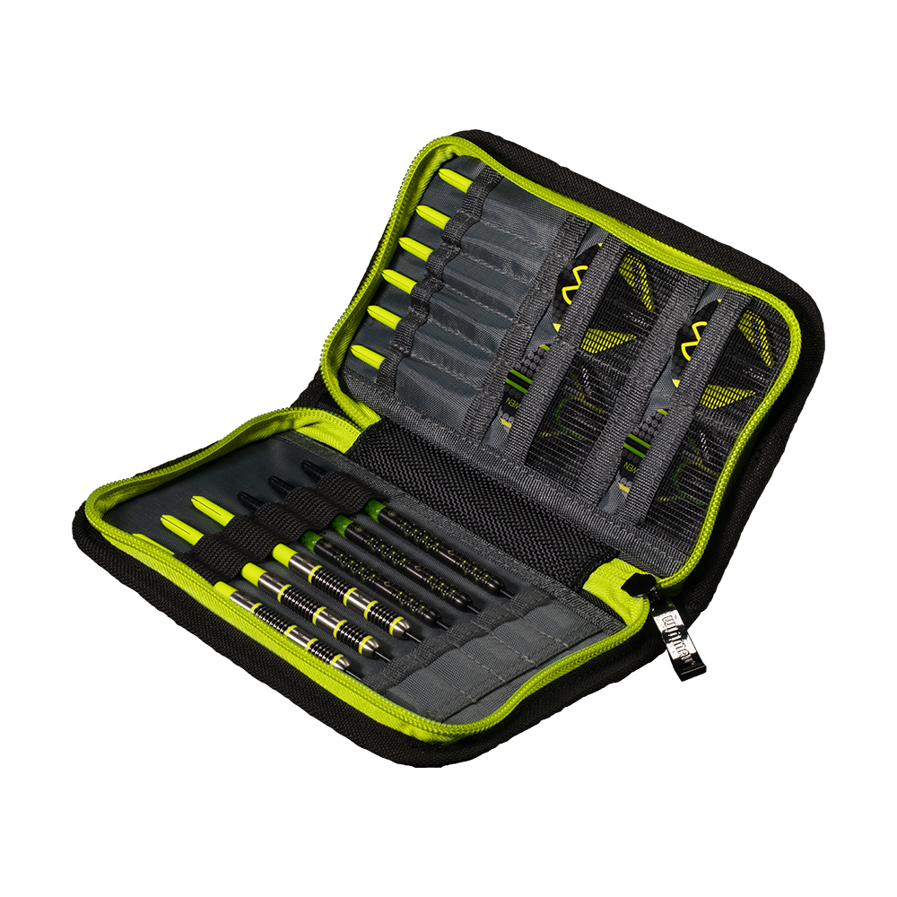 8330_Winmau_MvG_Sport_Edition_Wallet_2 Winmau MvG Sport Edition Wallet als Etui. Das Hardcase ist länglich und mehrfarbig.