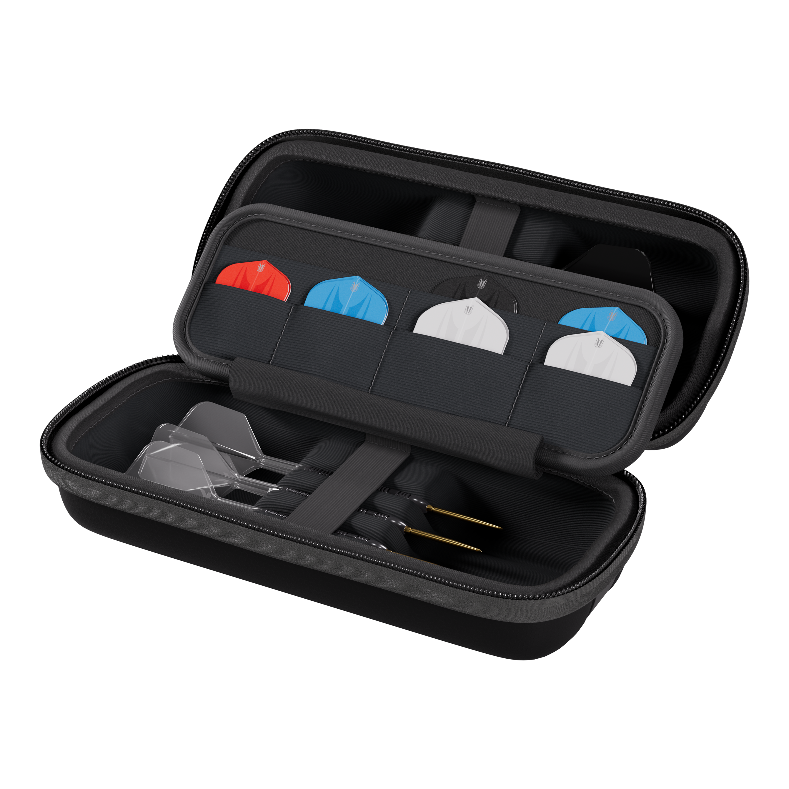 Pouzdro na šipky Target BOA Auf dem Bild ist ein Target BOA Dartcase in Schwarz abgebildet. Das schwarze Etui bietet Schutz und Aufbewahrung für Darts und Zubehör.