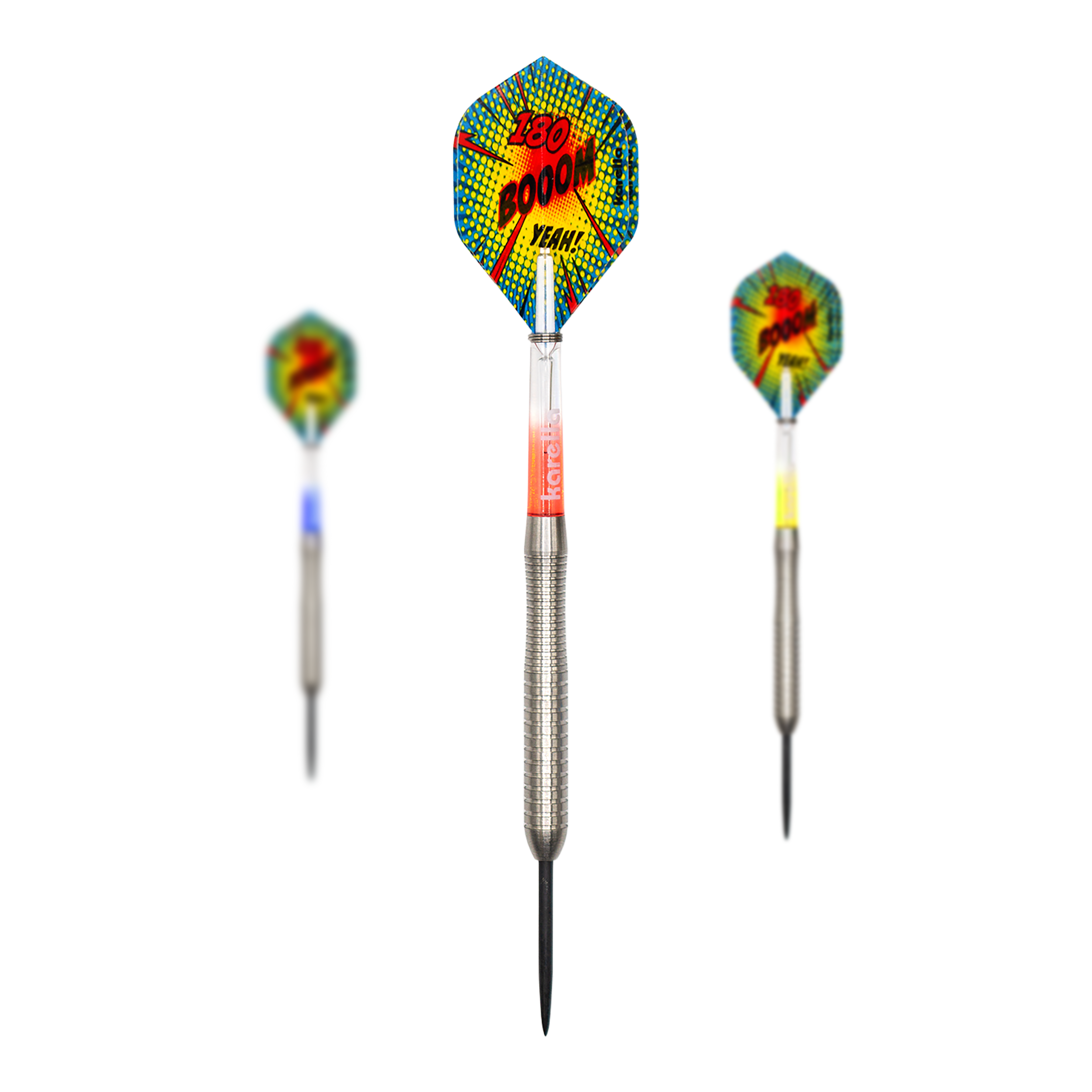 Ocelové šipky Karella Comic Line CL-2 - 23g Dies ist ein Satz Karella Comic Line CL-2 Steeldarts - 23g. Die Steeldarts werden zusammen präsentiert.