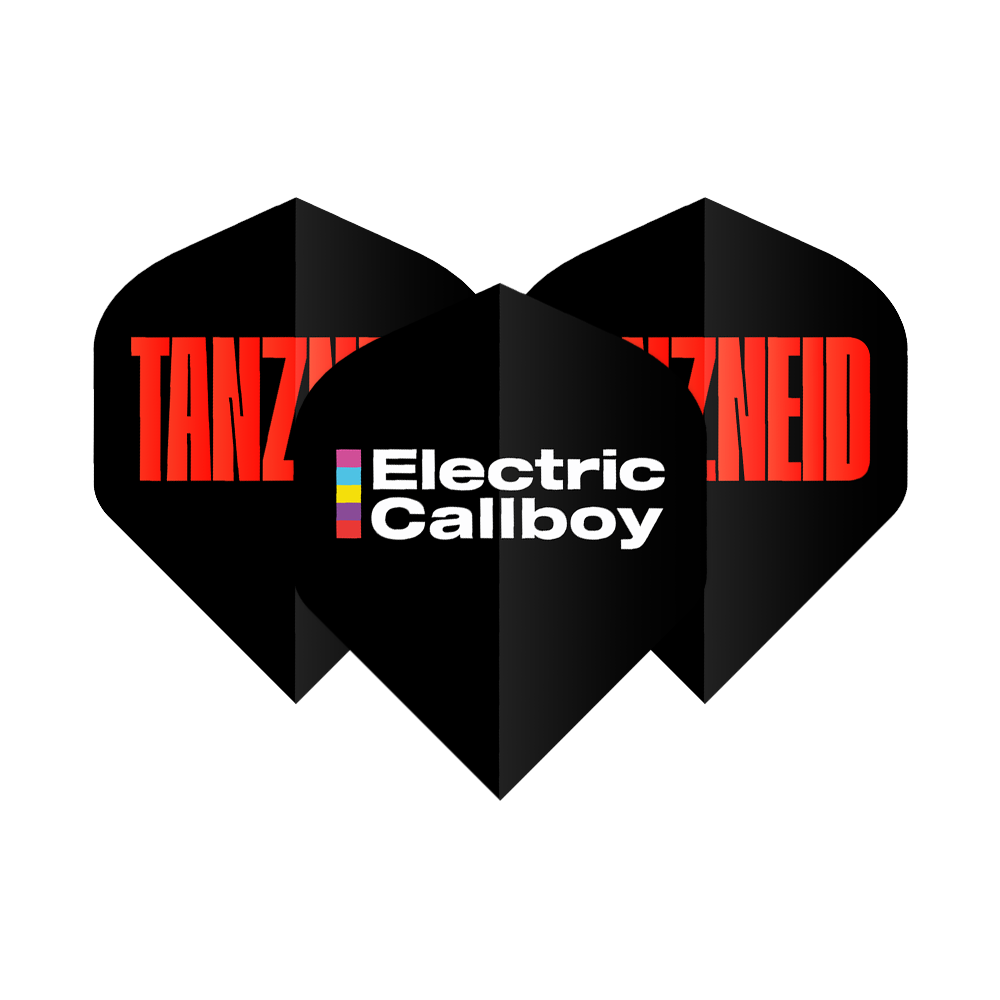 Elektrický Callboy Tanzneid Flight Pack - 10 sad Das Bild zeigt das Produkt Electric Callboy Tanzneid Flight Pack - 10 Sets. Es handelt sich um ein Set Flight Packs, vermutlich in der Farbe Schwarz.
