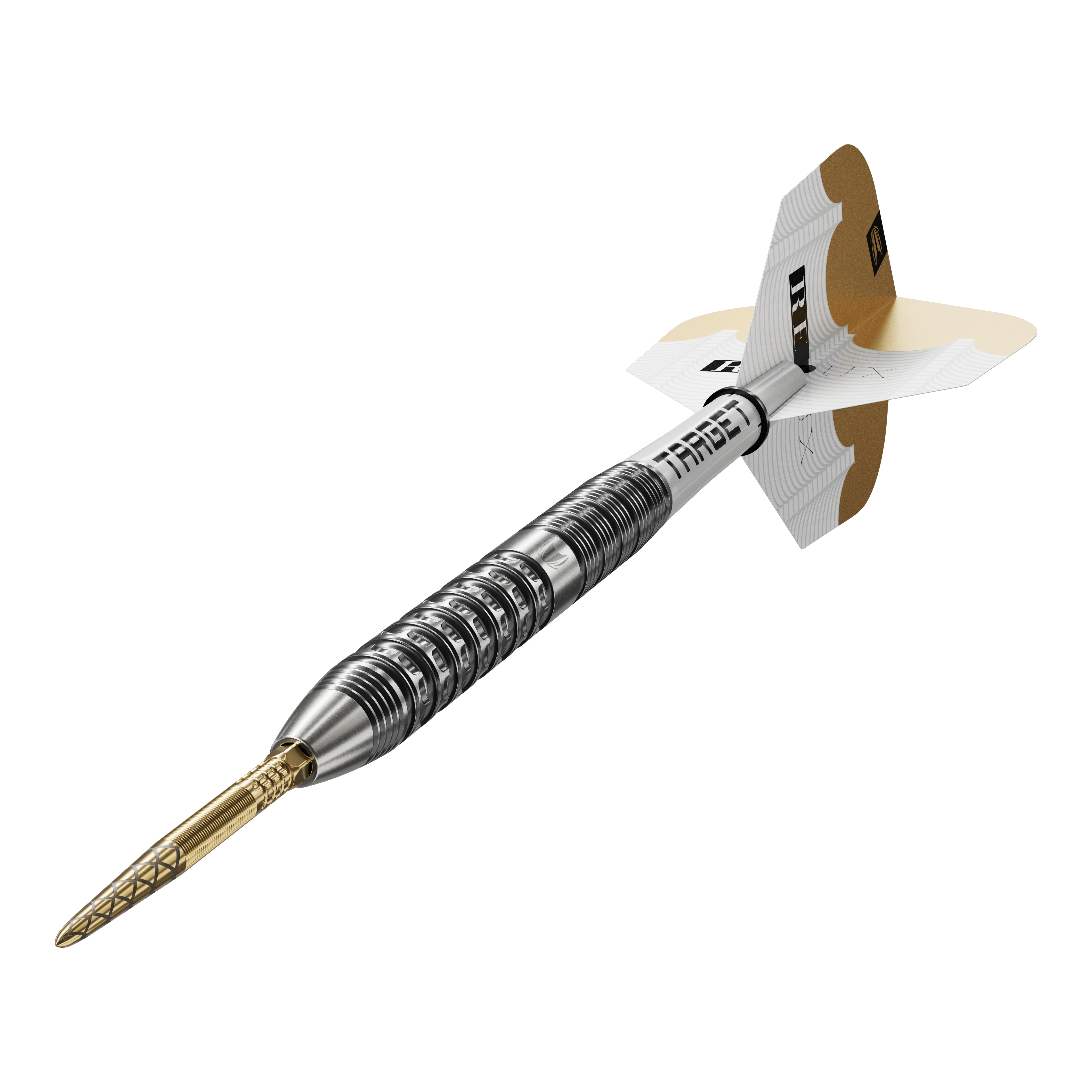 Zu sehen sind die Target Redux 01 Swiss Point Steeldarts. Die Darts überzeugen durch hochwertige Verarbeitung.