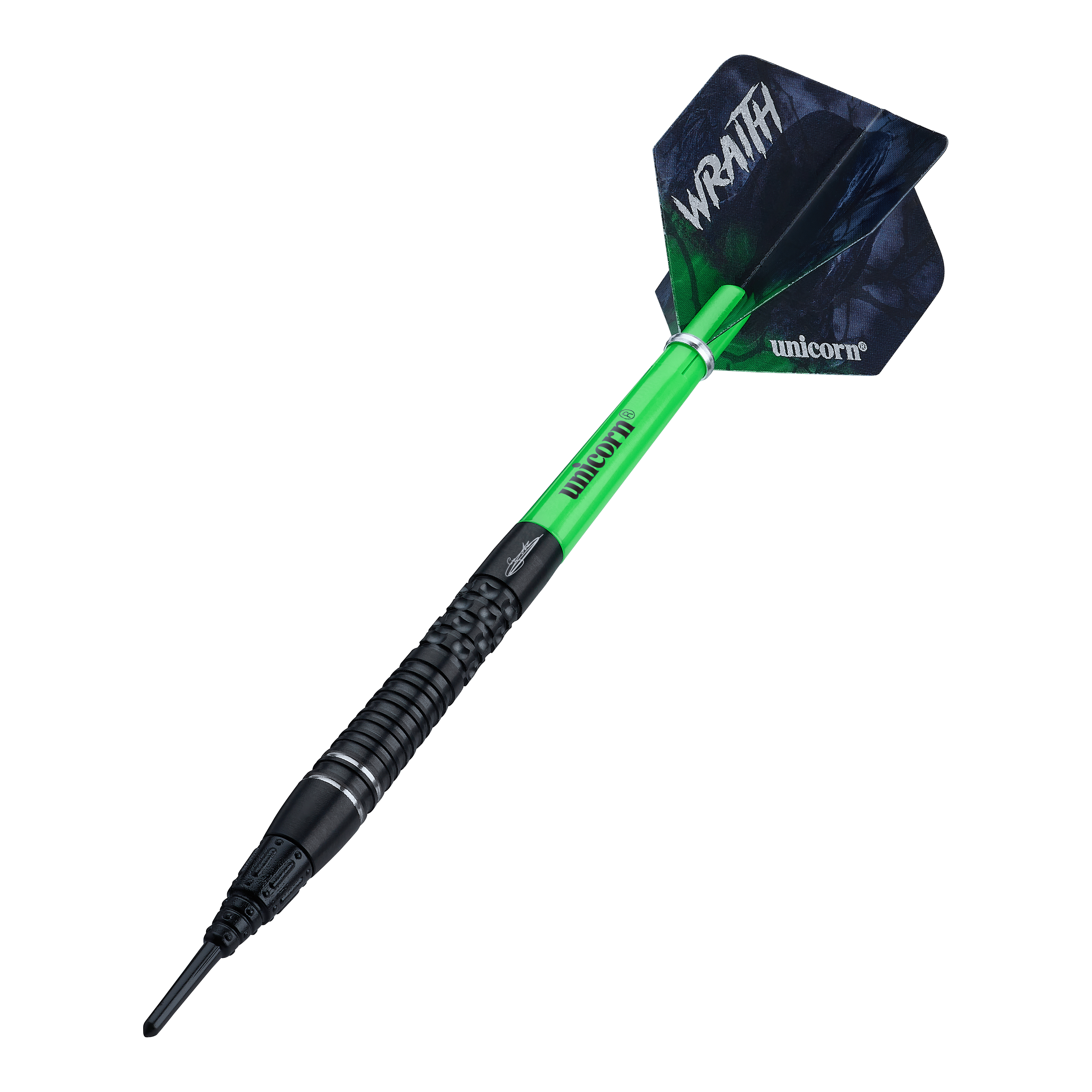 Šipky Unicorn Wraith Gary Anderson Phase 6 Soft - 20g Hier werden die Unicorn Wraith Gary Anderson Phase 6 Softdarts - 20g präsentiert. Die Darts sind deutlich sichtbar.