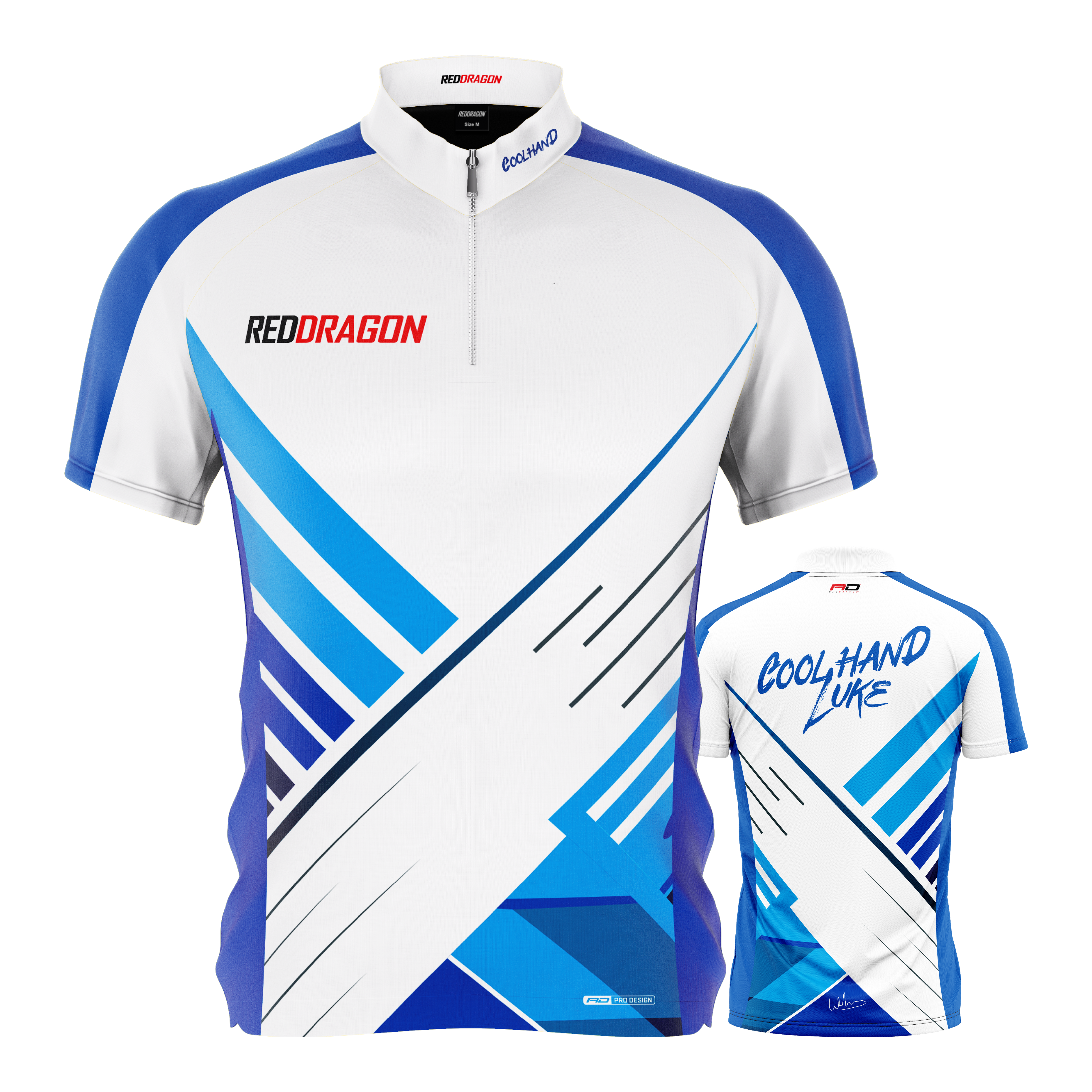 Dieses Bild zeigt das Red Dragon Luke Humphries Limited Edition Dartshirt. Es ist ein limitiertes Darttrikot, inspiriert von Luke Humphries.