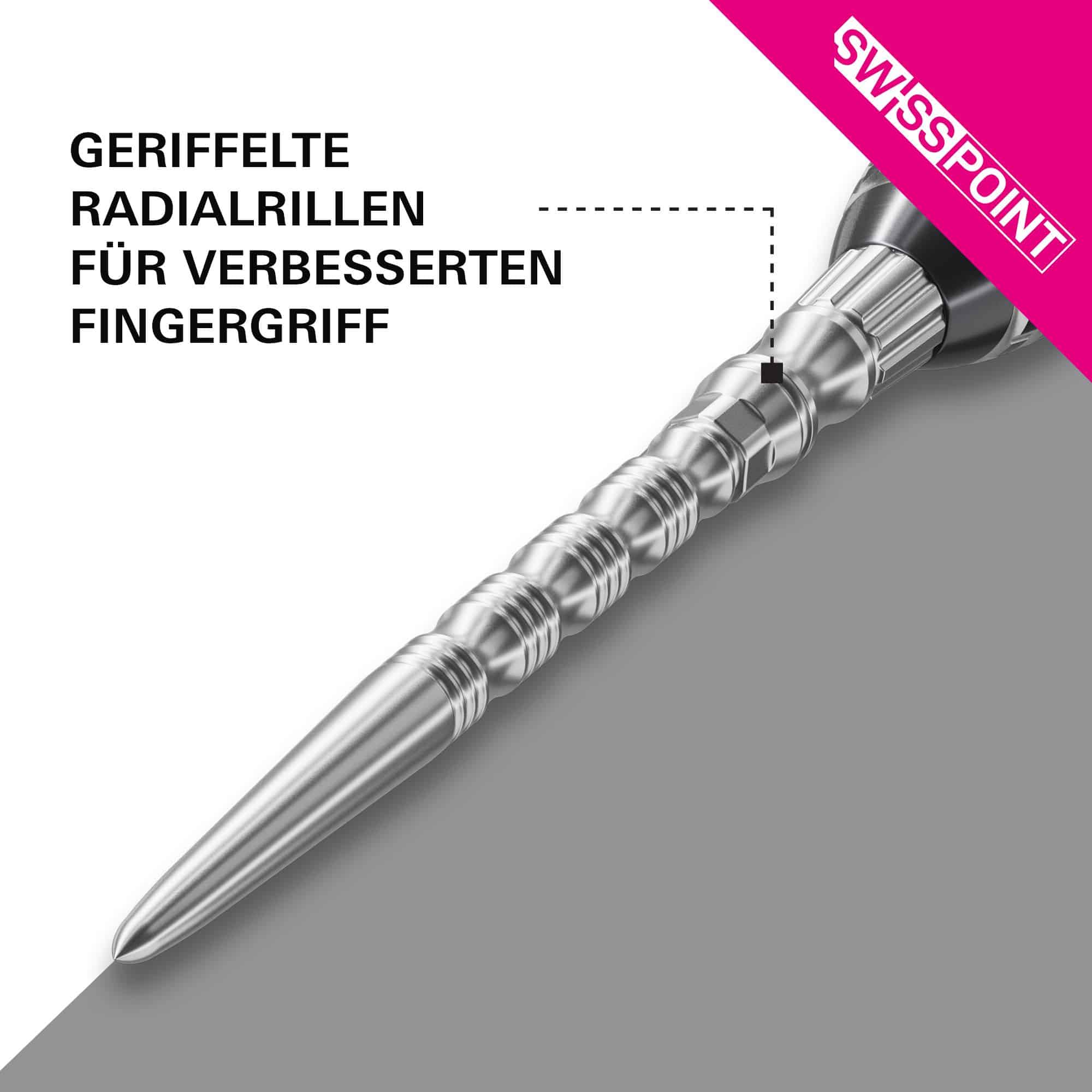Ocelové hroty na šipky Target Signature Swiss Point TRB - stříbrné Abgebildet ist das Produkt Target Signature Swiss Point TRB Steeldartspitzen - Silber. Es handelt sich um silberne Dartspitzen für Steeldarts.