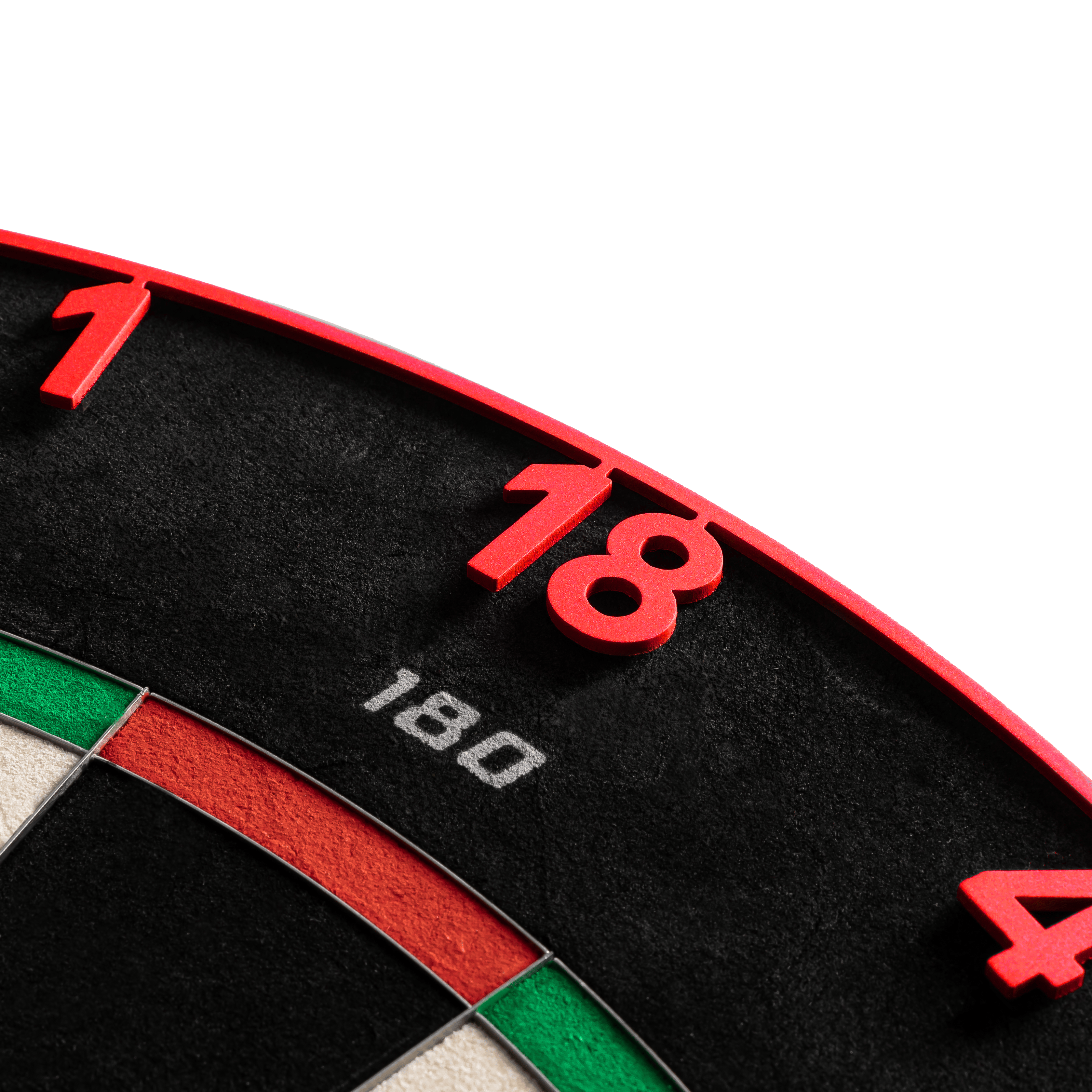 Přesný ocelový terč 180 Endorphine s číselným kroužkem - Inferno červená Dieses Bild zeigt das Precise 180 Endorphine Steeldartboard mit Nummernring in Inferno Red. Das Dartboard eignet sich ideal für anspruchsvolle Dartspieler.