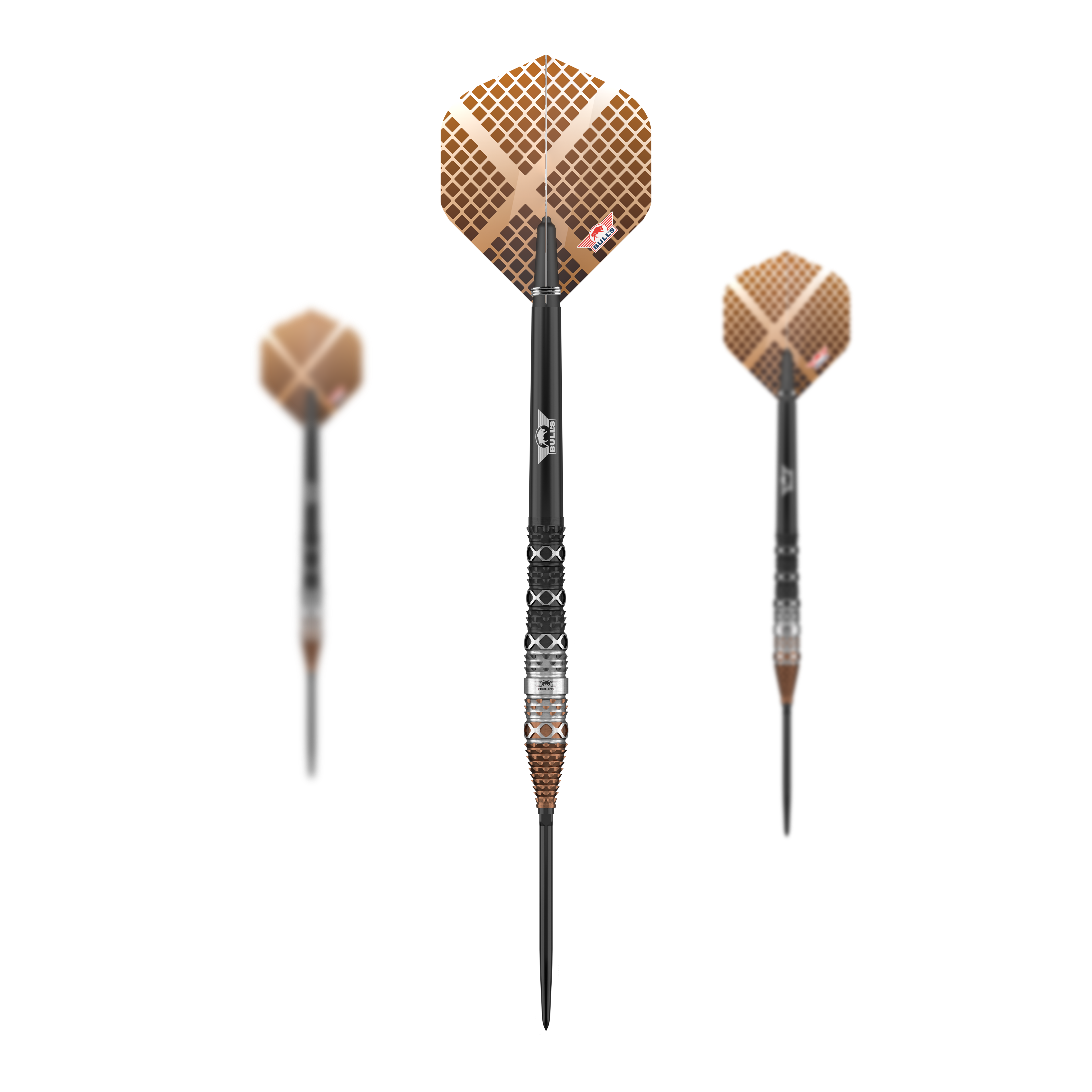 Bulls NL Max Hopp 95% konvertibilní body Steeldarts Das Bild zeigt die Bulls NL Max Hopp 95% Convertible Points Steeldarts als Set. Ideal für professionelle Spieler und Sammler.