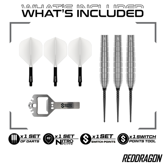 Šipky Red Dragon Luke Humphries TX1 Pioneer Switch Point ocelové Zu sehen sind die Red Dragon Luke Humphries TX1 Pioneer Switch Point Steeldarts. Das Produkt eignet sich für professionelle Dartspieler.