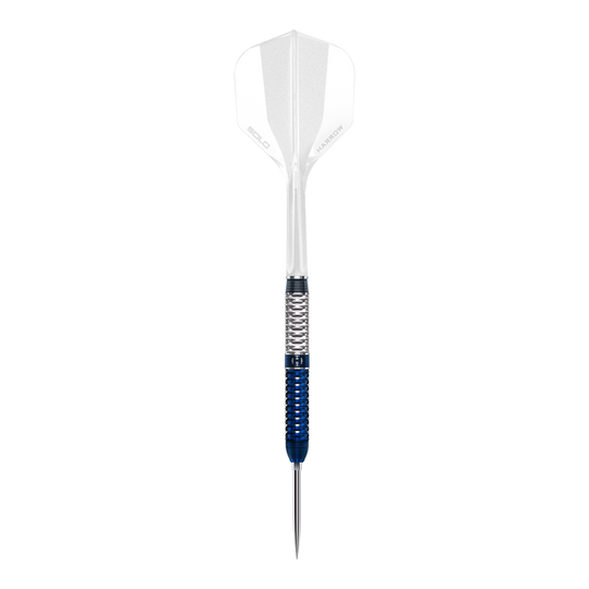 Harrows GEO Parallel Quick Point ocelové šipky Dieses Foto stellt die Harrows GEO Parallel Quick Point Steeldarts dar. Die Darts sind aus einer bestimmten Perspektive gezeigt.