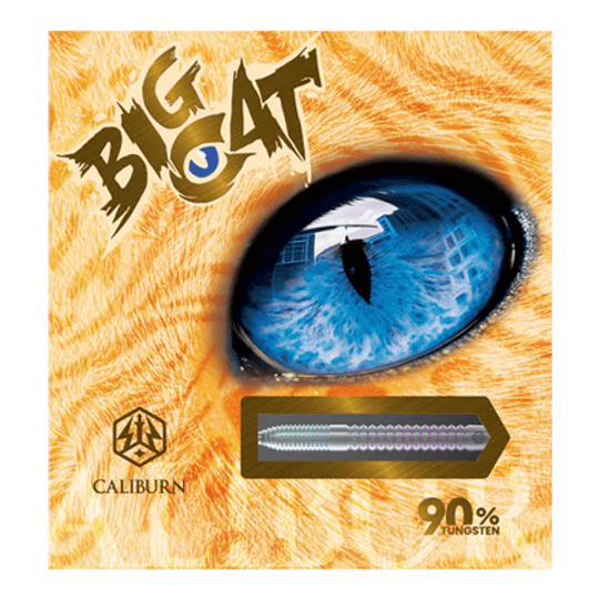 Caliburn Big Cats Ozelot Steeldarts mit einem Gewicht von 23g. Das Bild zeigt die Steeldarts aus einer anderen Perspektive.