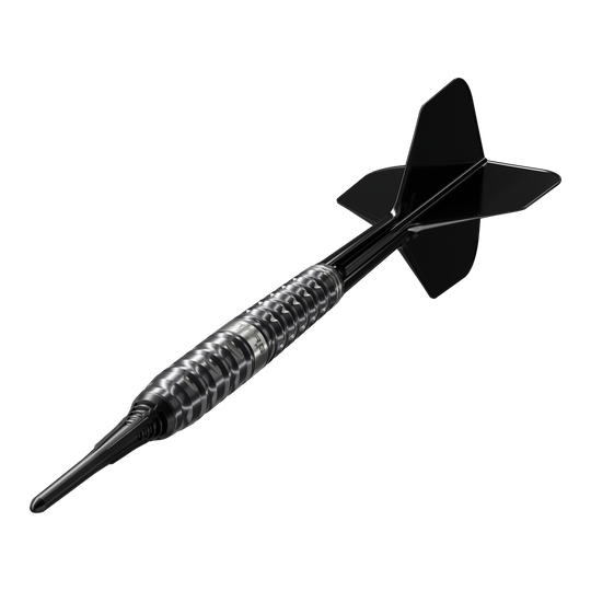 Dieses Bild zeigt die Target Black Marque Eclipse Softdarts mit 21g Gewicht. Es handelt sich um ein hochwertiges Dartprodukt für Softdartspieler.
