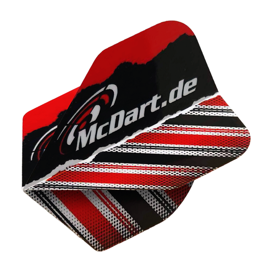 Standardní letky McDart Design V7 Dieses Bild zeigt die McDart Design V7 Standard Flights. Sie werden für den Dartsport verwendet.