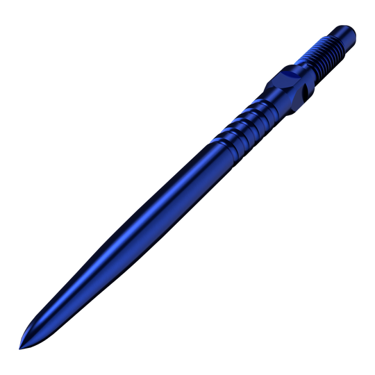 Špičky šipek Bulls NL Convertible Point - s kroužkovým úchopem - modré Das Bild zeigt ein Produkt namens BU57713_BullsNL_Convertible_Points_RingedGrip_Blau_32mm_2. Vermutlich ist es ein blauer Dartspitze mit Ringed Grip und 32mm Länge.