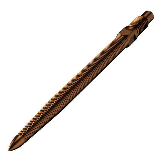 Špičky šipek Bulls NL Convertible Point - Micro Grip - bronzové Abgebildet ist eine einzelne Dartspitze mit MicroGrip in Bronze. Die Länge der Spitze beträgt 32mm.