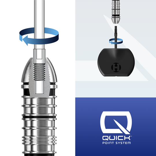 Špičky na šipky Harrows Quick Point - stříbrné Abgebildet sind die Harrows Quick Point Dartspitzen in Silber. Sie eignen sich für den schnellen Austausch an Darts.