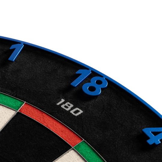 Precizní ocelový terč 180 Endorphine s číselným kroužkem - arktická modrá Abgebildet ist das Precise 180 Endorphine Steeldartboard mit Nummernring - Arctic Blue. Die Scheibe eignet sich ideal für Turnier- und Freizeitspieler.