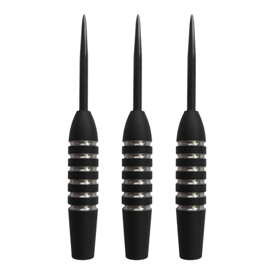 Ocelové hlavice na šipky McDart Void 2 - 23g Auf dem Bild ist das Set McDart Void 2 Steeldart-Barrels - 23g zu sehen. Es handelt sich um eine Nahaufnahme der Steeldart-Barrels als Set.