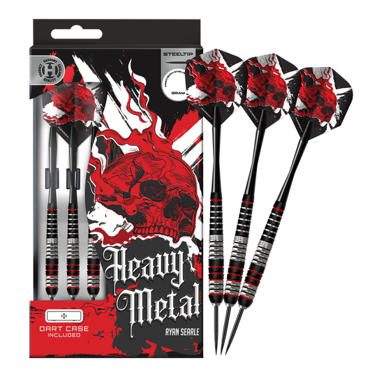 Šipky Harrows Heavy Metal Ryan Searle Brass Steel Das Bild stellt die Harrows Heavy Metal Ryan Searle Brass Steeldarts dar. Das Produkt überzeugt durch hochwertiges Messing und robustes Design.