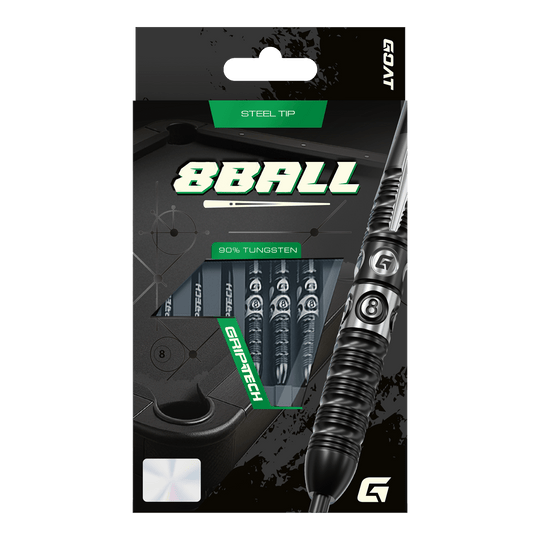 Šipky GOAT 8-Ball ocelové Das Bild stellt die GOAT 8Ball Steeldarts dar. Details des Dartpfeils sind klar erkennbar.