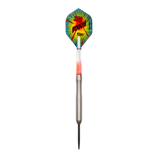 Ocelové šipky Karella Comic Line CL-2 - 23g Auf dem Bild ist das Produkt Karella Comic Line CL-2 Steeldarts - 23g zu sehen. Der Dartpfeil ist detailreich dargestellt.