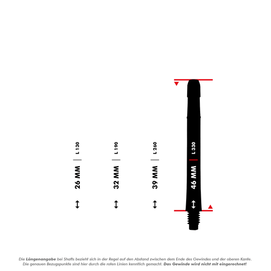 L-L-Style-Shafts Locked Straight - White