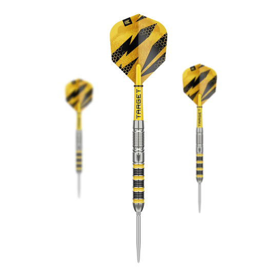 Ocelové šipky Target Buzz 01 Swiss Points Abgebildet sind die Target Buzz 01 Swiss Points Steeldarts. Diese Darts sind robust und präzise gefertigt.