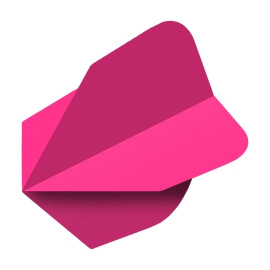 Hier sieht man Nylon-Stoff No6 Flights in der Farbe Neonpink. Dieses Produkt wird für Dartpfeile als Flight verwendet.