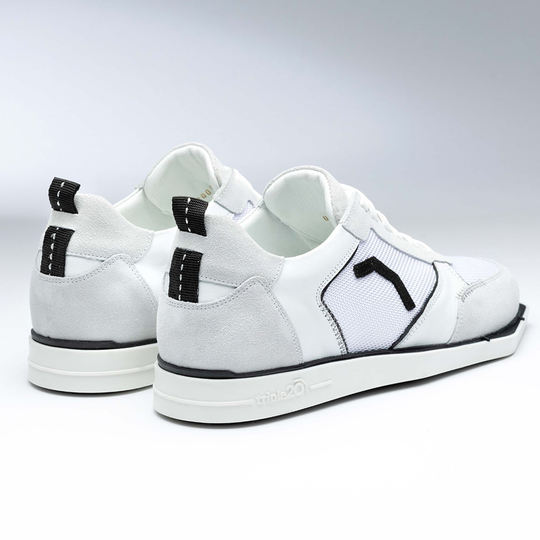 Textilní kožené šipkové boty Triple20 – bílá černá