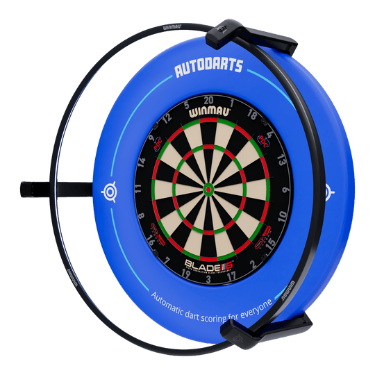 Das Bild zeigt das Autodarts Vantage Auto-Scoring-System. Das Produkt ist nicht näher beschrieben.
