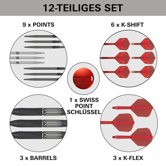 Šipky Target Shift Swiss Point ocelové 