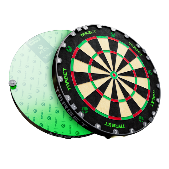 Zu sehen ist das Target Xbox Dartboard Surround Bundle. Es ist ein Zubehör für Dartspieler zur Erweiterung der Scheibe.