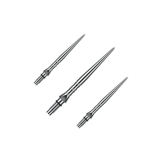 Ocelové hroty šipek Winmau Switch Point Wave - stříbrný efekt Abgebildet sind Winmau Switch Point Wave Silver Effect Steeldartspitzen mit 26 mm Länge als Set. Die Steeldartspitzen sind im silbernen Wellendesign gestaltet.