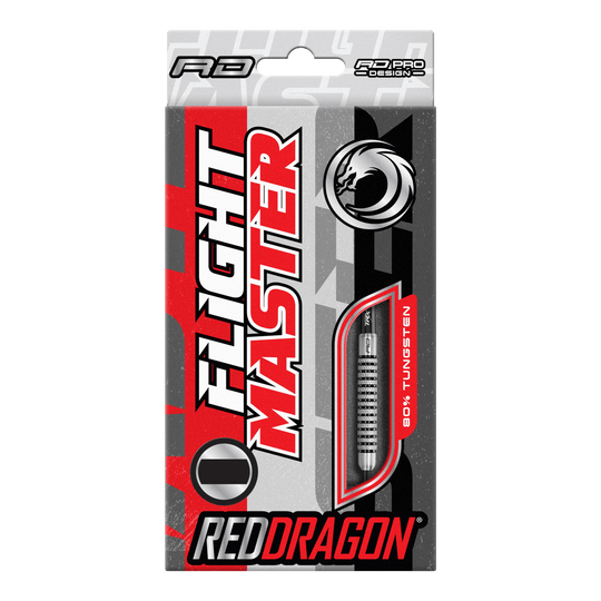 Abgebildet ist Red Dragon Flightmaster Fury 2 Steeldarts - 25g. Der Dart besticht durch sein modernes Design und seine robuste Verarbeitung.