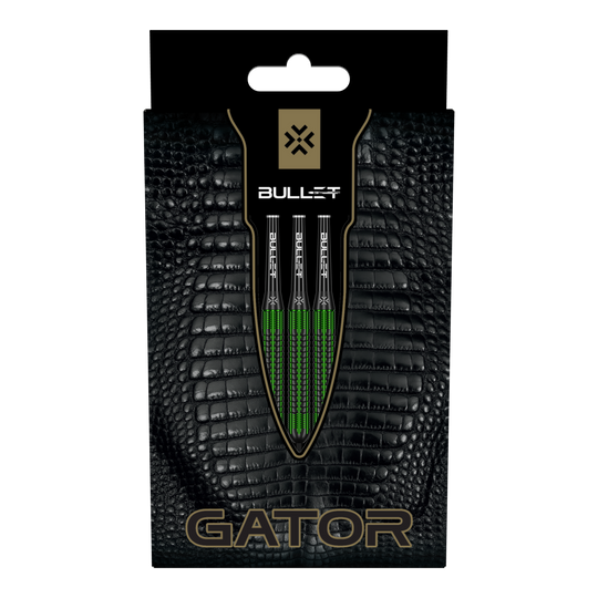 Šipky Bullet Gator Brass Steel - 22g Abgebildet ist das Produkt Bullet Gator Brass Steeldarts - 22g. Diese Steeldarts sind speziell für Dartspieler entwickelt.