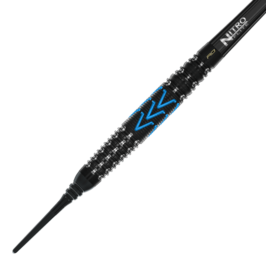 Das Bild zeigt die Red Dragon Amp Torpedo Softdarts mit einem Gewicht von 22g. Der Dart hat ein modernes Design und eignet sich für das Softdartspiel.