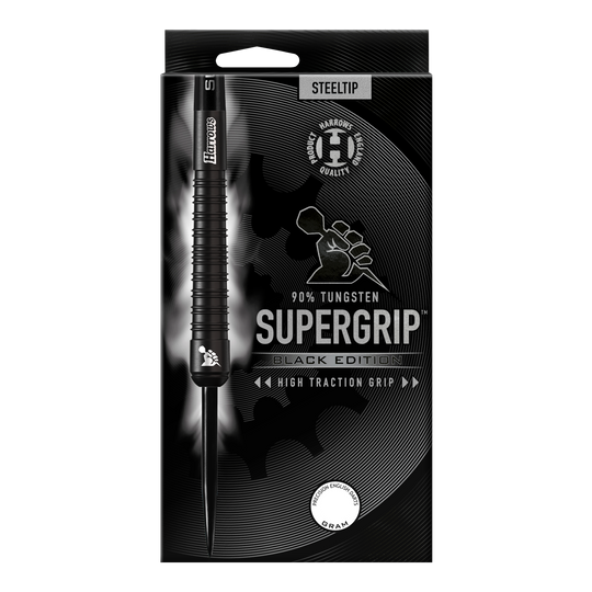 Ocelové šipky Harrows Supergrip Black Edition