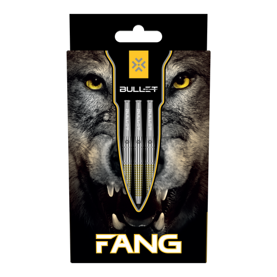 Ocelové šipky Bullet Fang Das Bild zeigt die Bullet Fang Steeldarts. Die Steeldarts sind detailliert abgebildet.