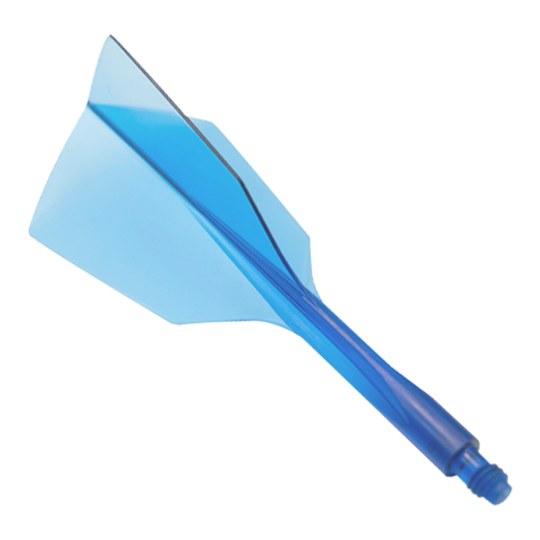 Letový systém Condor Ax 120, čirá modrá - úzký Das Bild zeigt ein Dart-Flight-System in klarem Blau mit schmalem Design. Es handelt sich um das Produkt "Condor Axe 120 Flight-System Clear Blue - Narrow".