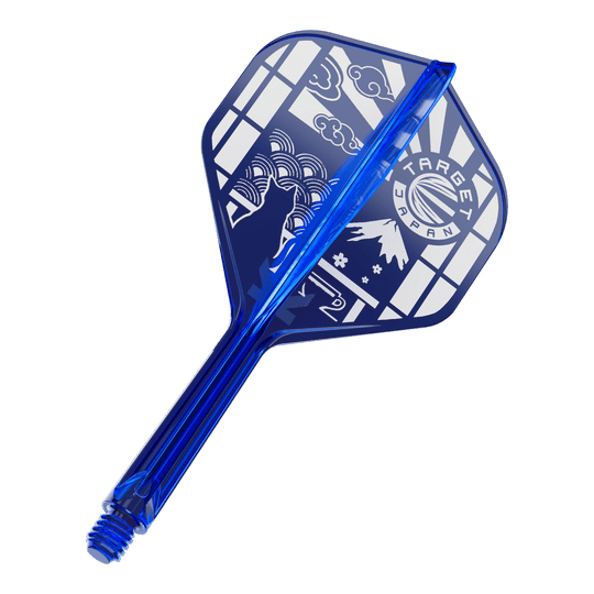 Standardní lety Target Japan K-Flex Blue Limited č. 2 Ein Produktbild von Target Japan K-Flex Blue Limited No2 Flights 26mm ist zu sehen. Das Produkt ist in blauer Farbe gestaltet.