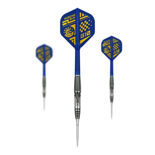 Šipky Target Japan Rising Sun GEN 10.5 Swiss Point Steeldarts Abgebildet sind die Target Japan Rising Sun GEN 10.5 Swiss Point Steeldarts. Sie sind ideal für Dartspieler, die Wert auf Qualität legen.