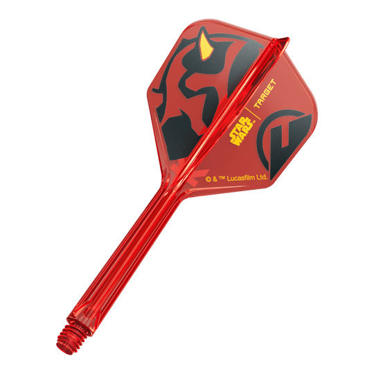 Target Star Wars K-Flex Darth Maul č. 6 lety Ein einzelner Dartflight mit dem Titel '410522_Target_StarWars_KFlex_DarthMaul_No6_Flights_Medium_33mm_1'. Das Bild zeigt ein Star Wars Motiv im Darth Maul Design in mittlerer Größe.