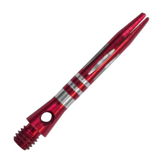 Hliníkové hřídele s diamantovým výbrusem - červené - 35 mm Hier ist der Ringed Diamond Cut Aluminium Shafts - Rot - 35 mm zu sehen. Der Aluminium-Schaft ist rot und mit Ringen versehen.