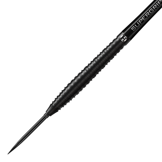 Harrows NX90 Black Edition Tapered Quick Point ocelové šipky Hier sieht man die Harrows NX90 Black Edition Tapered Quick Point Steeldarts. Das Bild stellt die Details des Produkts dar.
