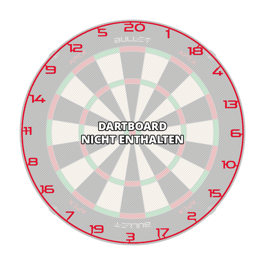Kroužek s číslem na terč Bullet Das Bild zeigt einen weiteren roten Zahlenring für ein Dartboard. Die Datei heißt BT1000120_Bullet_Dartboard_Zahlenring_Rot_3.