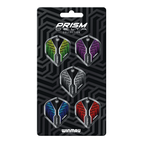 Winmau Prism Delta No2 Standard Flight Collection Zu sehen ist die Winmau Prism Delta No2 Standard Flight Collection. Diese Flights eignen sich bestens für präzise Dartspiele.
