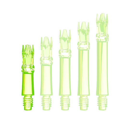 Náhradní hřídele L-Style L-System - neonově žluté Hier ist eine neongelbe Ersatzshaft abgebildet. Die Shaft wird von vorne gezeigt.