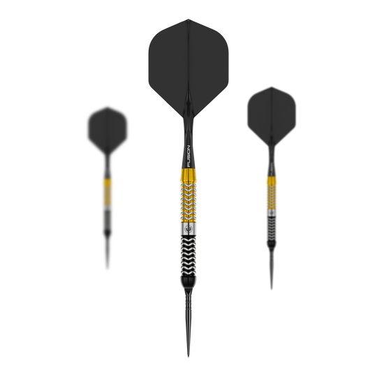 Winmau Exion Parallel Switch Point Steeldarts Dieses Bild präsentiert das Set der Winmau Exion Parallel Switch Point Steeldarts. Das Set ist speziell für Dart-Enthusiasten zusammengestellt.